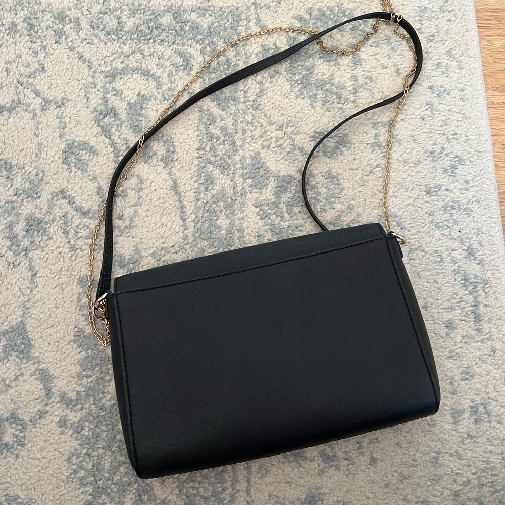 Kate Spade Black Leather Flap Crossbody Bag - Picture 3 of 5
